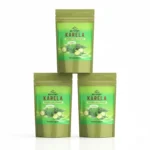 Three pouches of ACTIZEET Karela Powder arranged in a pyramid for bulk savings