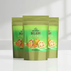 Triple pack of ACTIZEET Organic Belgiri Powder for long-term gut health