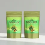 Two pouches of ACTIZEET Papaya Leaf Powder standing upright, e-commerce bundle shot