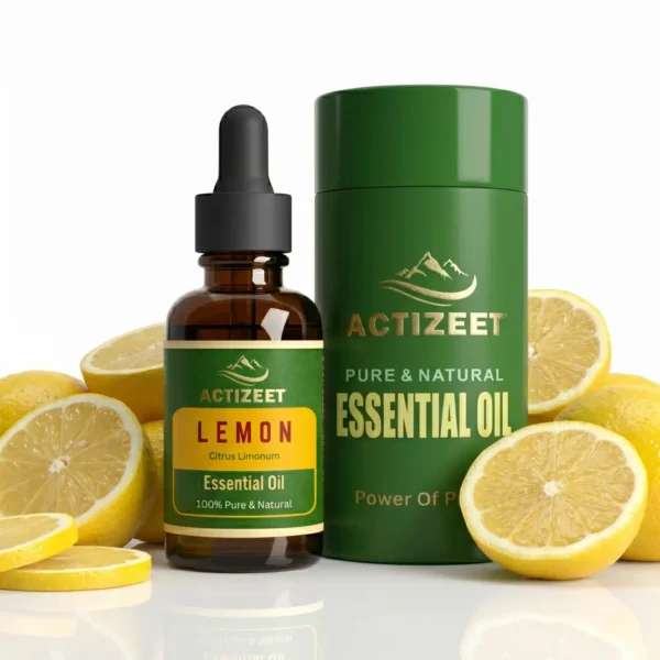 ACTIZEET Pure Lemon Essential Oil with Cylinder Box