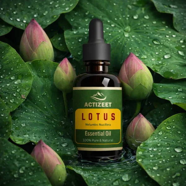 Lotus Essential Oil Water Droplet Glass Effect Product Image