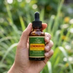 holding ACTIZEET lemongrass essential oil bottle in hand online