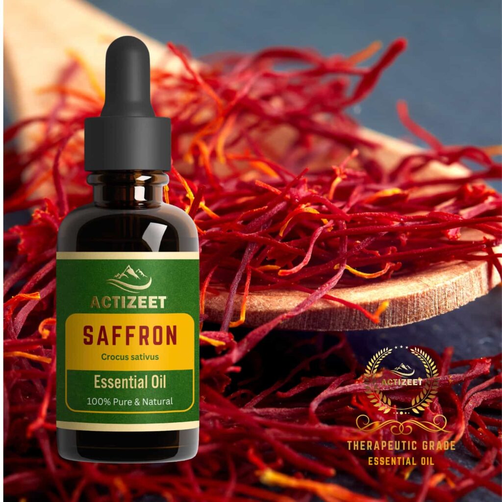 Saffron Essential oil Therapeutic Grade