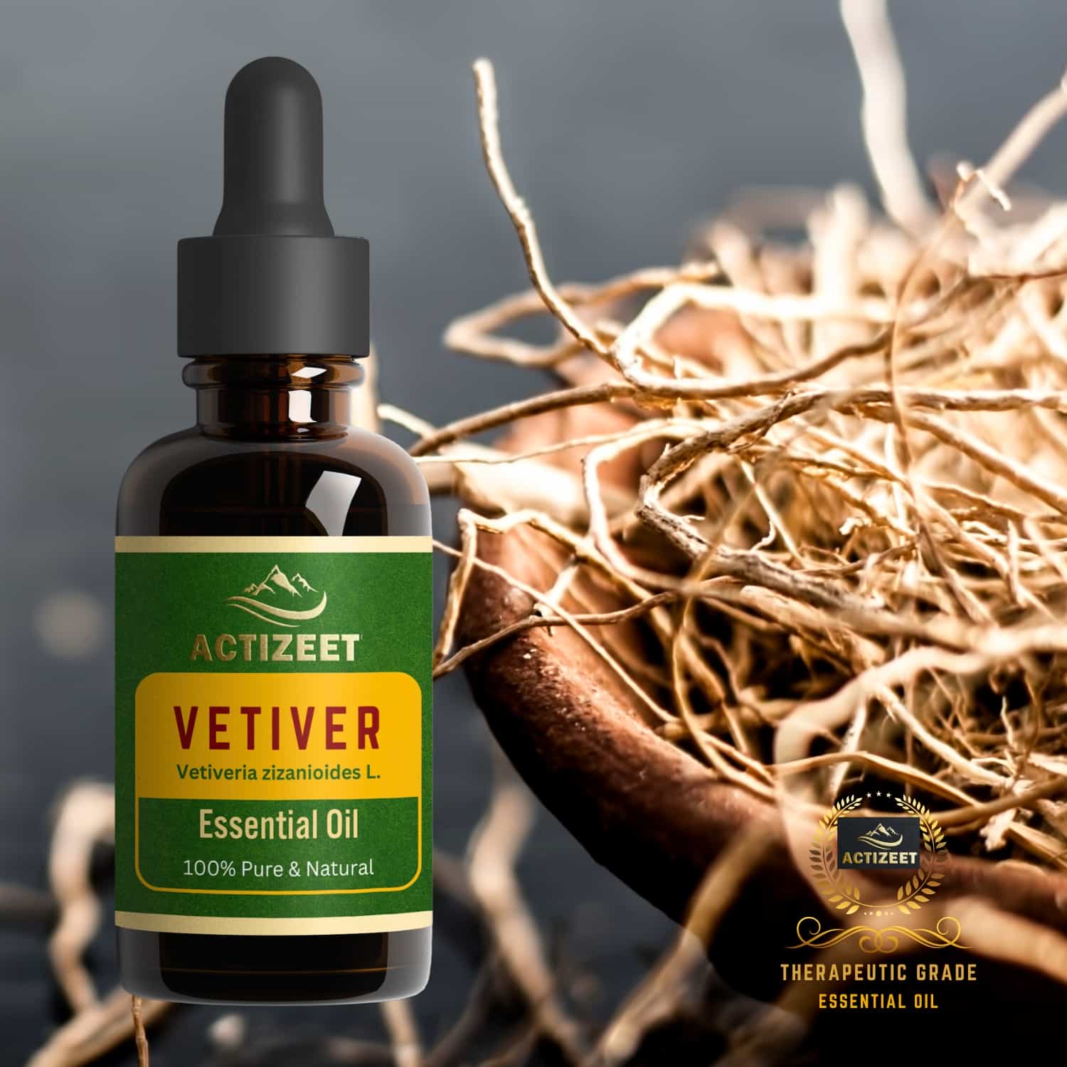 Vetiver Essential Oil | ACTIZEET | 15 ML