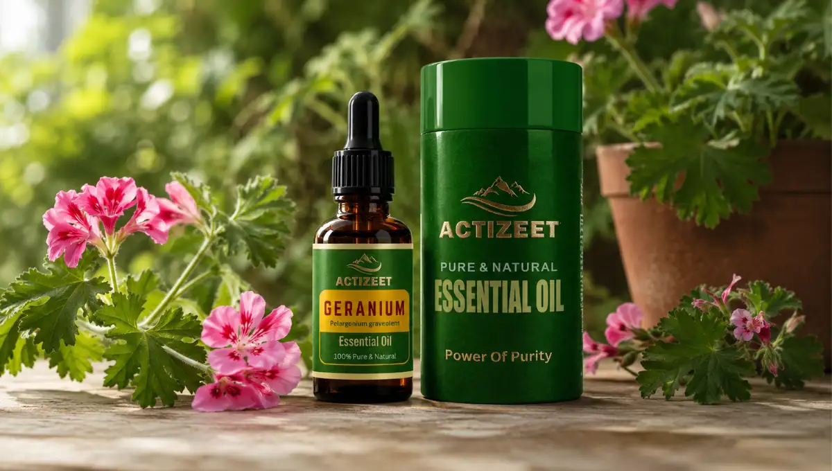 Geranium Essential Oil Benefits How Pelargonium graveolens Citronellol and Geraniol Deliver Wiley-Reviewed Anxiety Relief, PMC-Confirmed 73–88% Anti-Inflammatory, Antifungal Candida Activity.