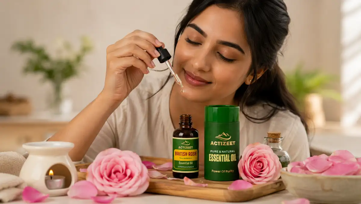 Best British Rose Oil in India What Makes English Rose Essential Oil Worth It and Why ACTIZEET® Is the Verified Choice